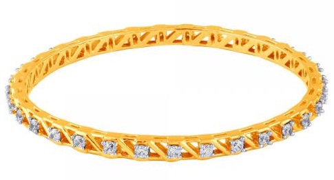 Suprojektuota auksinė apyrankė su eilių pasjanso deimantais