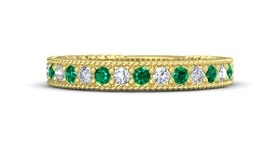 „Emerald Diamond Solitaire“ apyrankė auksu