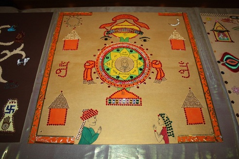 Kultivuotas Jain Rangoli dizainas