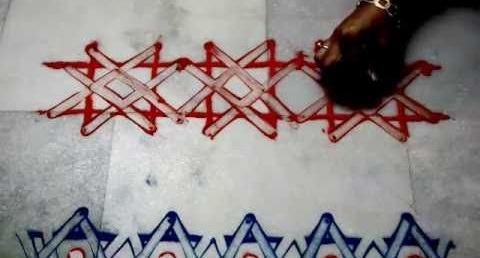 Pasienio Jain Rangoli dizainas