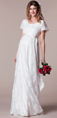 Düğün için Papatya- Uzun Hamile Elbiseleri