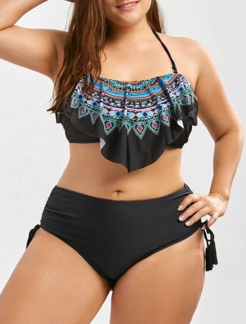 „Halter Bikini Totem Plus Size“ maudymosi kostiumėliai