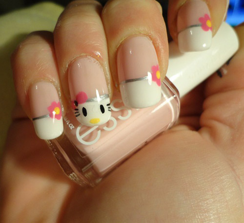 Kolay Hello Kitty Nail Art