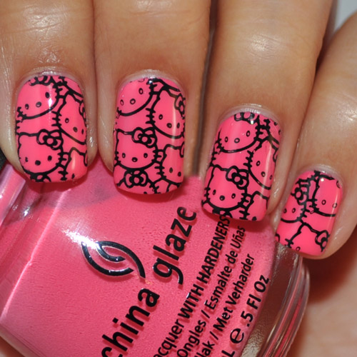 Fantezi Hello Kitty Nail Art