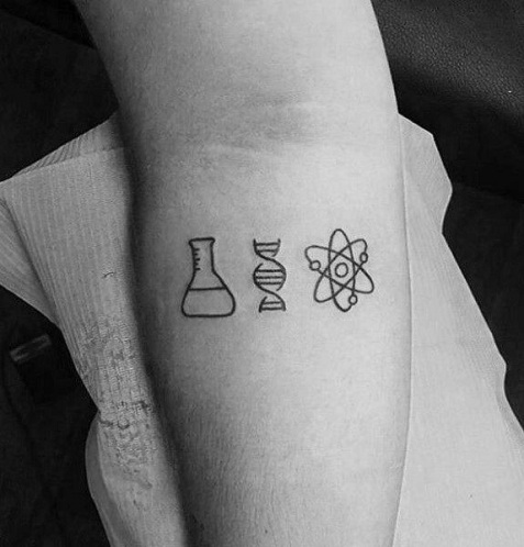 Küçük Kimyasal Beher ve DNA Dövme Tasarımı
