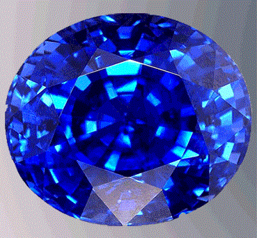 Karališkasis mėlynasis safyro akmuo