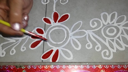 Paprasti „Rangoli“ dizainai