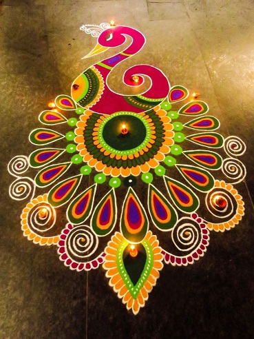 „Diwali Rangoli“ dizainas