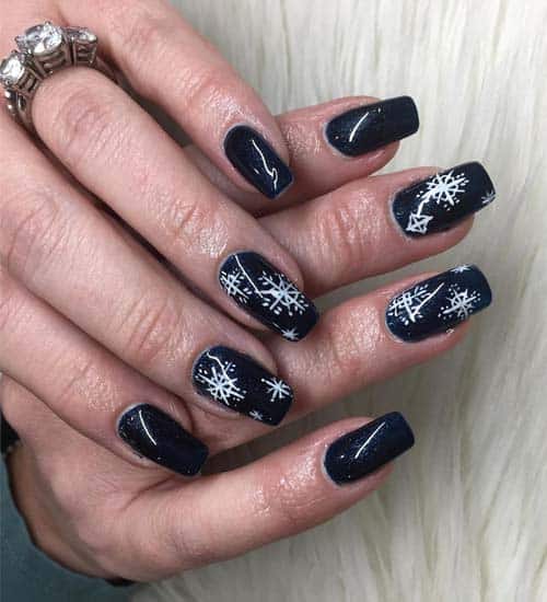 Gece Kar Kış Nail Art