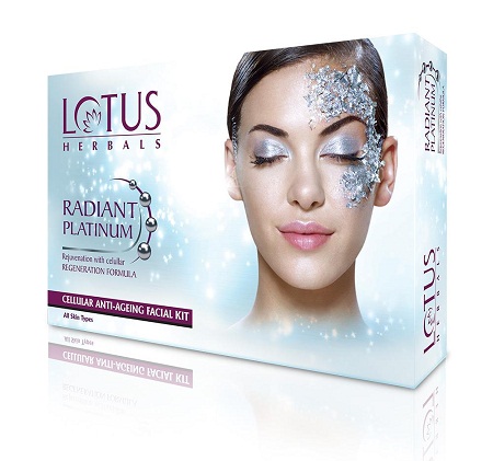 „Lotus Herbals Radiant Platinum Cellular Anti-Aging“ veido paketas