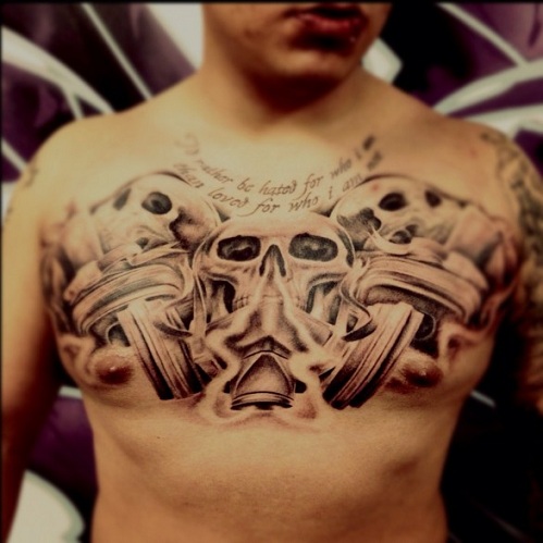 Grafiti kaukolės tatuiruotės dizainas