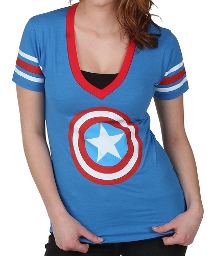 „Captain America“ logotipo marškinėliai
