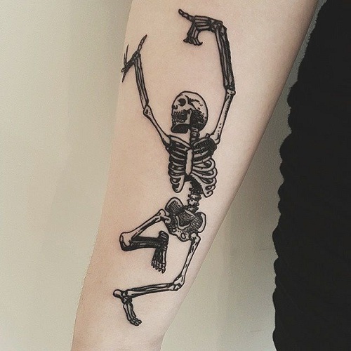 Skeleto šokių tatuiruotė