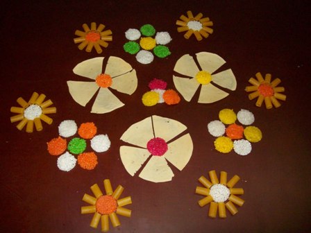 Papad gudžarati Rangoli dizainas