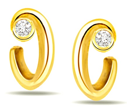 Elegantiški solitaire auskarai