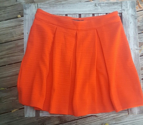 Kasdienis aprangos oranžinis sijonas