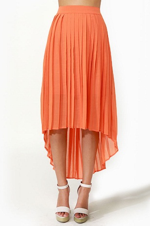 Šiuolaikinis oranžinis sijonas