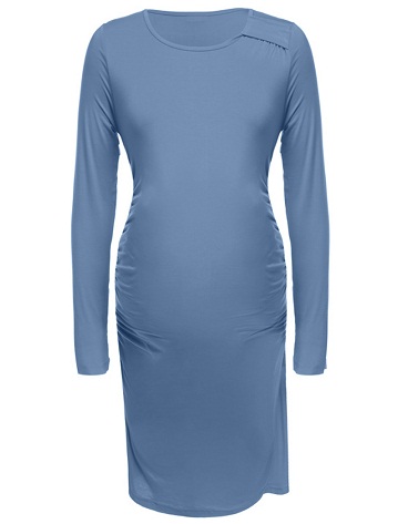 Mėlyna nėščiosios suknelė