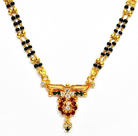 Çok Taşlı Madalyon Mangalsutra