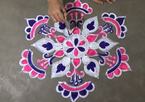 Modernus „Rangoli“ dizainas