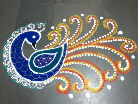 Tavuskuşu Rangoli Tasarımları