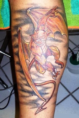 3d „Gargoyle“ tatuiruotės dizainas