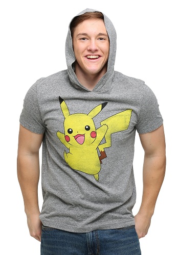 Erkekler için Kapşonlu Pokemon Tişört