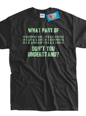 „Binary Code Geek“ marškinėliai