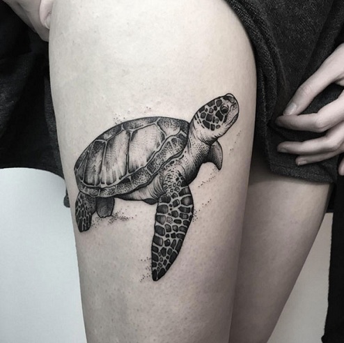 Nuostabi vėžlių tatuiruotė