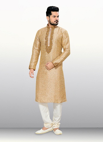 „Ghicha Silk Golden Kurta“ ir „Salwar“