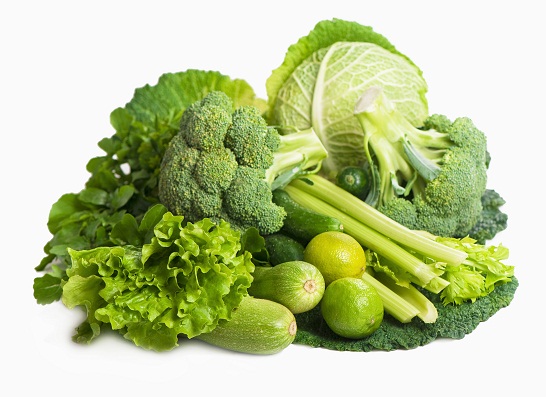 žalios lapinės daržovės - naminiai vaistai nuo kraujavimo iš nosies vasarą