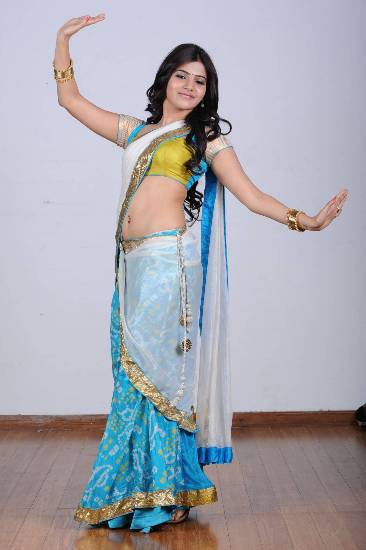 Samantha mėlyna saree