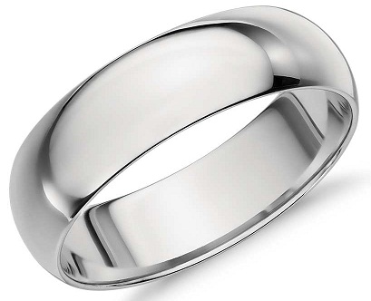 Paprastas vestuvinis žiedas platinoje
