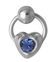 Sidabrinis nosies žiedas su mėlynu akmeniu