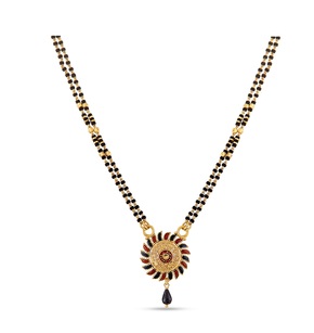 1 Gram Meena çiçeği Altın Mangalsutra