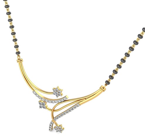 Pırlanta Kolye 1 Gram Altın Mangalsutra