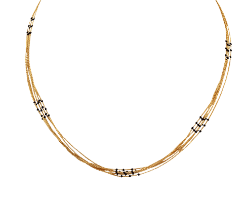 Çoklu Zincir 1 Gram Altın Mangalsutra