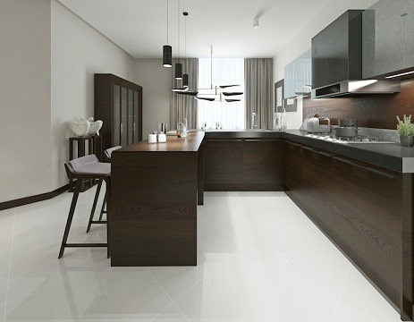 3D virtuvės dizainas su baldais