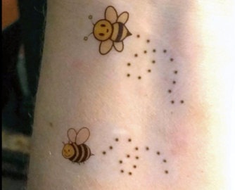 Paprastos bičių laikinosios tatuiruotės