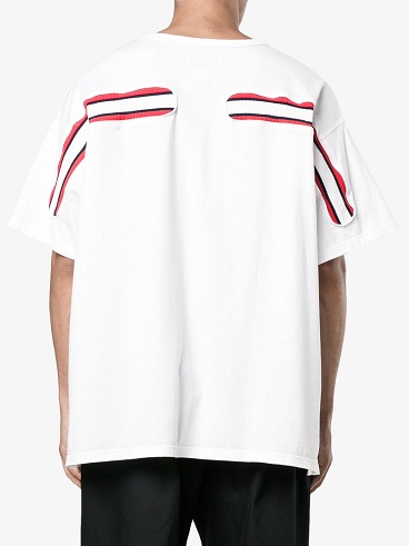 „Red Stripes“ negabaritiniai marškinėliai