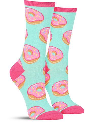 Bayan Donut Baskılı Yemek Çorabı