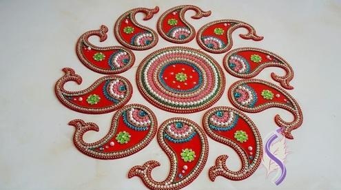 Akrilo delfinas Rangoli