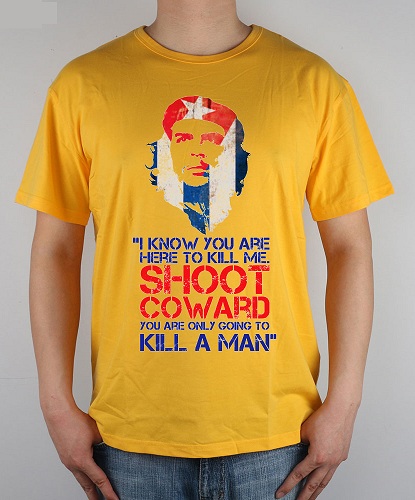 Che Guevara cituoja marškinėlius