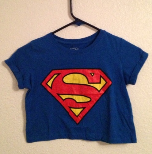 Kırpma Üstü Süpermen T Shirt