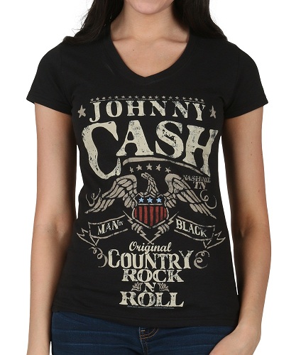 Johnny Cash moteriški roko marškinėliai