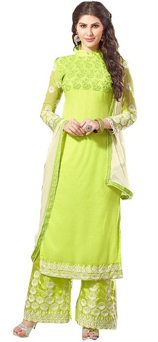 Georgette Long Salwar Kameez kostiumo dizainas