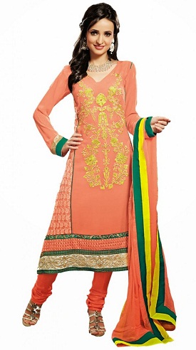 Paprasti ilgi „Salwar Kameez“ dizainai