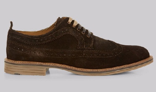 Uygun Kahverengi Süet Brogues