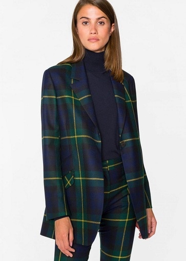 „Green Check Blazer Women“