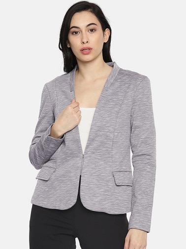 Moterų šviesiai pilkos spalvos „Solid Blazer“, autorė Vero Moda